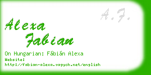 alexa fabian business card